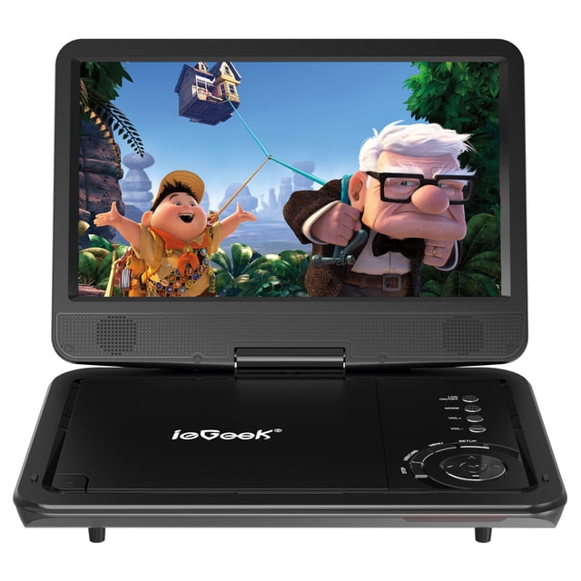 ieGeek 12.5" Portable DVD Player for Car with 10.5" HD Swivel Screen, DVD Player for Kids with High Volume Dual Speaker, 5 Hours Rechargeable Battery, Support Multiple Disc Formats