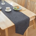 thumbnail image 1 of JASKFLY Long Table Sheer Runner for Weddings & Parties Solid Color Linen Table Runner 30x210cm(120 -150cm Tables)Black, 1 of 9