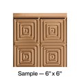 thumbnail image 1 of Fasade Miniquattro Decorative Vinyl Backsplash Sample 6x6 Inch Polished Copper Finish, 1 of 4