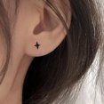 thumbnail image 4 of Fashion Cross Star Zircon Stud EarRings Four-Pointed EarRing Personality, 4 of 8