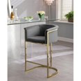 thumbnail image 3 of Meridian Furniture Donatella Grey Velvet Stool, 3 of 5