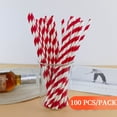 thumbnail image 1 of Fridja Clearance Under 5$ 100pc Paper Disposable Straws, 1 of 5