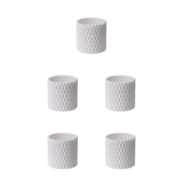 Ruiboury Breathable And Durable - Rotating Makeup Brush Cup With Open 360 ° Rotation For Easy Access white rotating style 5Set