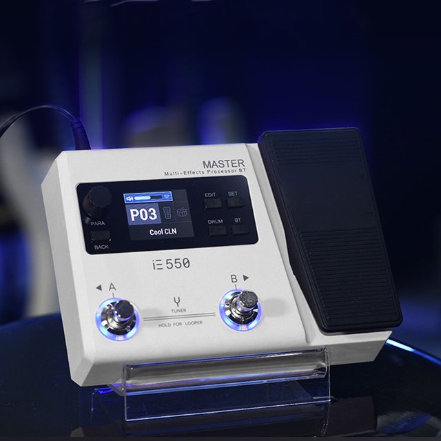 Processeur d'Effets Multiples, Pédale d'Effets pour Guitare Électrique, 100 Rythmes de Batterie, Son Sans Fil, Matériau ABS