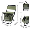 thumbnail image 2 of Fishing Chair with Cooler Bag Compact Fishing Stool Foldable Camping Chair, 2 of 6
