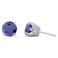 thumbnail image 2 of 1 Carat Solitaire Stud Earrings in Sterling Silver, 2 of 3