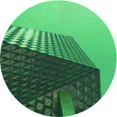 thumbnail image 1 of Ahgly Tapis Rond Lavable en Machine Intérieur Transitionnel Vert Émeraude Profond, 4 Pieds Rond, 1 of 7