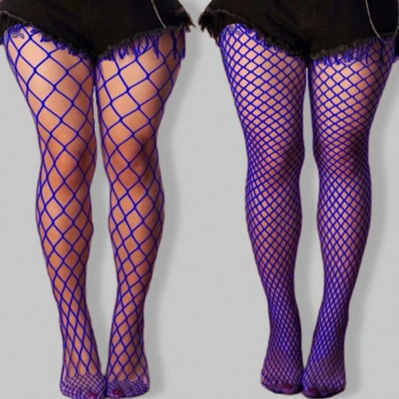 OUSITAID ROMWE Goth (2pcs) High Elasticity Purple Women‘s Pantyhose/Tights/Stockings