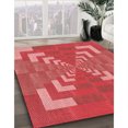 thumbnail image 3 of Ahgly Company Tapis Rectangulaire Lavable en Machine Rouge Transitionnel, 8 Pieds x 12 Pieds, 3 of 7
