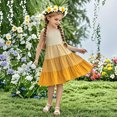 thumbnail image 2 of Tranfacy Robe d'Été pour Jeunes Filles, Robe Bohème pour Filles, Robe Mode pour Filles à Col Rond Sans Manches à Empiècements, Robe d'Été Décontractée Ludique et Confortable, 2 of 4