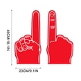 thumbnail image 3 of Red Foam Hand Glove Sports Fan Cheering Finger Pointing Rally Prop Game Event Enthusiasm Accessory Red #8684m, 3 of 5