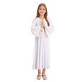 thumbnail image 2 of Haitryli Robe de Déguisement Ange pour Filles Enfants Fête d'Halloween Cosplay Fête Robe de Princesse Performance sur Scène Blanc 8, 2 of 7