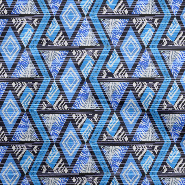 oneOone Silk Tabby Medium Blue Fabric Geometric Mix Texture Craft Projects Decor Fabric Printed By The Yard 42 Inch Wide