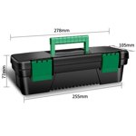 10Inch Boîte à outils Étui de rangement en plastique pour la menuiserie Outil de réparation électrique