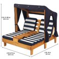 thumbnail image 2 of Double Chaise Lounge with Cupholder - Honey/Navy/White, 2 of 5