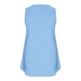 thumbnail image 5 of Dealovy Plus Size Tank Tops for Women Casual Sleeveless Scoop Neck Buttons Ruched Solid Color Loose Flowy Tees, 5 of 5