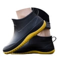 thumbnail image 3 of Kcodviy Slip Women's Rain Shoes Boots Winter Men Korean Version Solid Color Boots for Cold Weather Short Tube Women's Water Womens Rain Shoes Size 11 Shoes, 3 of 5