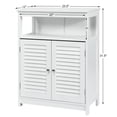 thumbnail image 3 of Costway Armoire de Rangement en Bois pour Salle de Bain avec Double Porte à Persiennes, 3 of 10