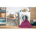 thumbnail image 2 of Ahgly Company Tapis d'Intérieur Lavable en Machine Carré Transitionnel Rose Néon, 5 Pieds Carré, 2 of 7
