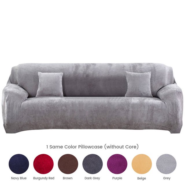 Housse de Canapé Extensible en Velours Épais pour 1/2/3/4 Places