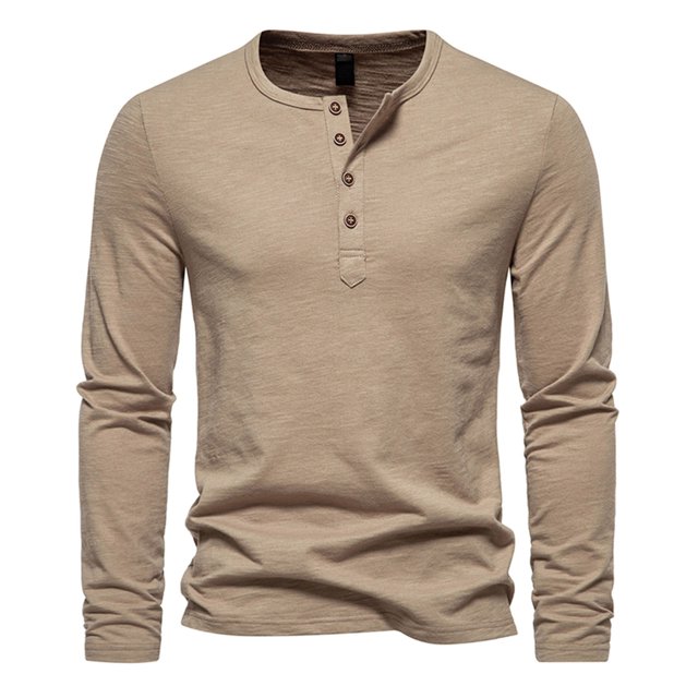 KIHOUT Chandails Molletonnés Hommes Décontracté Chandail à Enfiler Manches Longues Col Rond T-Shirt Hauts Blouse KH/L2