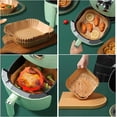 thumbnail image 4 of InnotechSc Air Fryer Liners Disposable, 200Pcs Parchment Paper, 6.3inch Disposable Air Fryer Paper Liners for 3 to  5QT, Non-Stick Air Fryer Liners Square Free of Bleach, 4 of 6