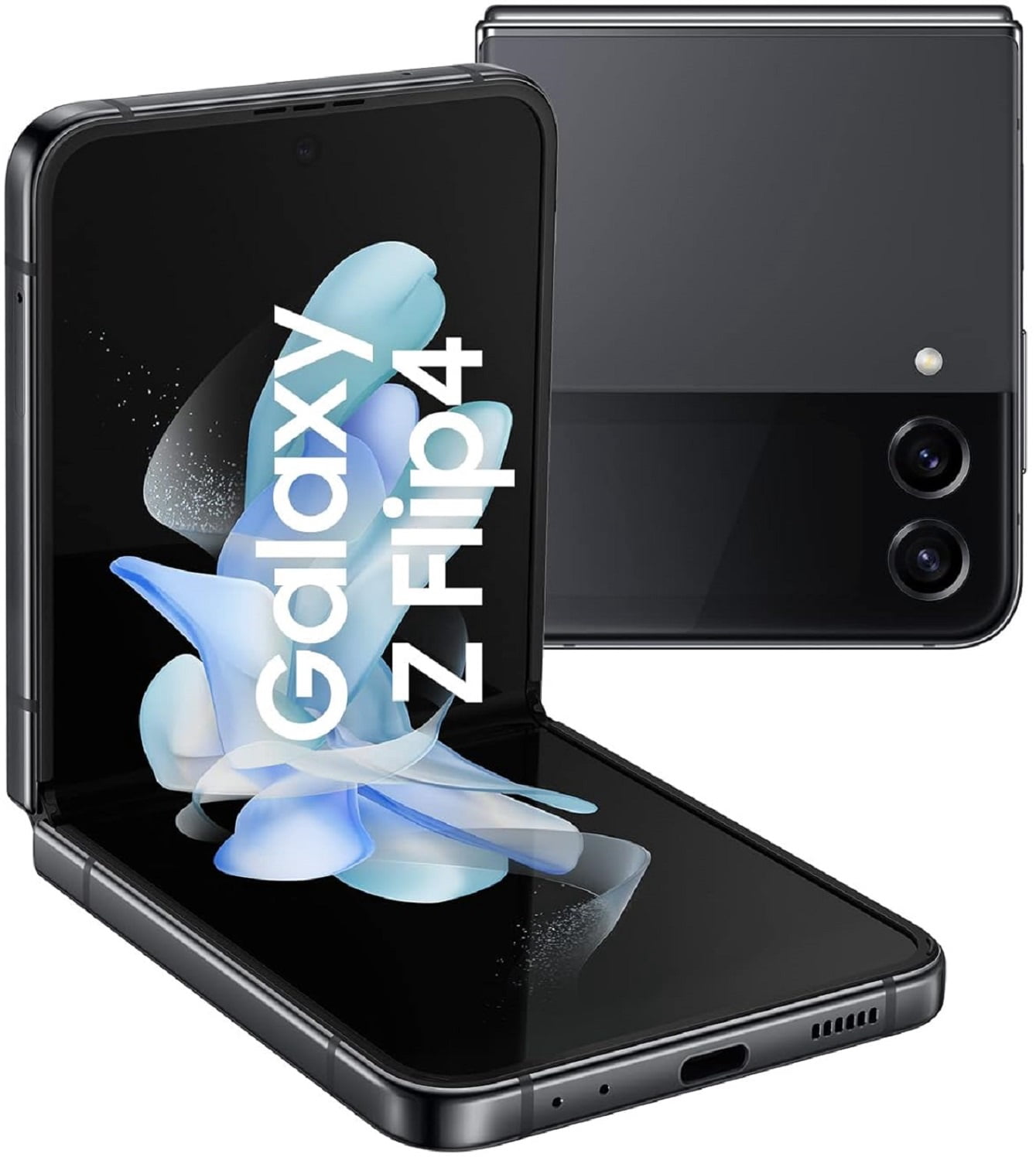Refurbished Samsung Galaxy Z Flip4 5G - 128GB – Graphite – 12MP Dual Rear & 10MP Front Camera - Fully Unlocked Smartphone - Excellent Condition