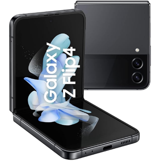 Refurbished Samsung Galaxy Z Flip4 5G - 128GB – Graphite – 12MP Dual Rear & 10MP Front Camera - Fully Unlocked Smartphone - Excellent Condition