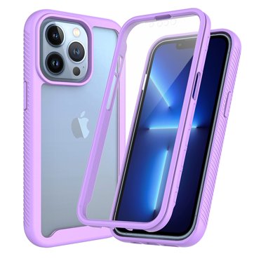 Compatible with iPhone 14 Pro Max Case, Dustproof Shockproof Case with Built-in Screen Protector, Bumper Frame Heavy Duty Full Body Protective Cover for iPhone 14 Pro Max,Purple