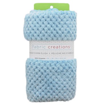 Fabric Creations Blue Honeycomb Plush Fabric 76 × 91 cm (30 × 36 in), 30x36