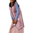 thumbnail image 3 of Kmbangi Gilet Long Sans Manches à Fermeture Éclair, Coupe Ajustée, Uni, Décontracté pour Femmes, 3 of 9