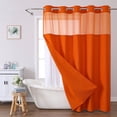 thumbnail image 4 of Rideau de Douche avec Poids Magnétiques / Tissu Polyester Robuste / Rideau de Salle de Bain Résistant à l'Eau pour Maison, Appartement, Dortoir, VR / Conception Réversible 71 x 80 Pouces avec Grands Oeillets, 4 of 5