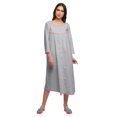 thumbnail image 1 of Moomaya Chemise de Nuit Boutonnée en Coton Imprimé pour Femmes, Robe de Nuit d'Allaitement, 1 of 5