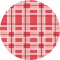 thumbnail image 1 of Ahgly Company Tapis Rond Lavable en Machine Intérieur Transitionnel Rose, 3 Pieds Rond, 1 of 7