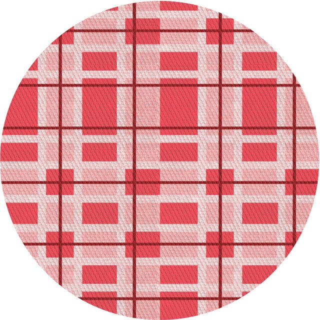 Ahgly Company Tapis Rond Lavable en Machine Intérieur Transitionnel Rose, 8 Pieds Rond
