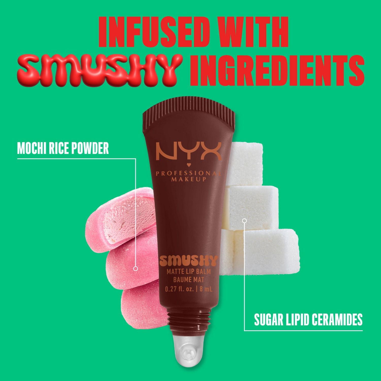 NYX Professional Makeup Baume à lèvres mat Smushy