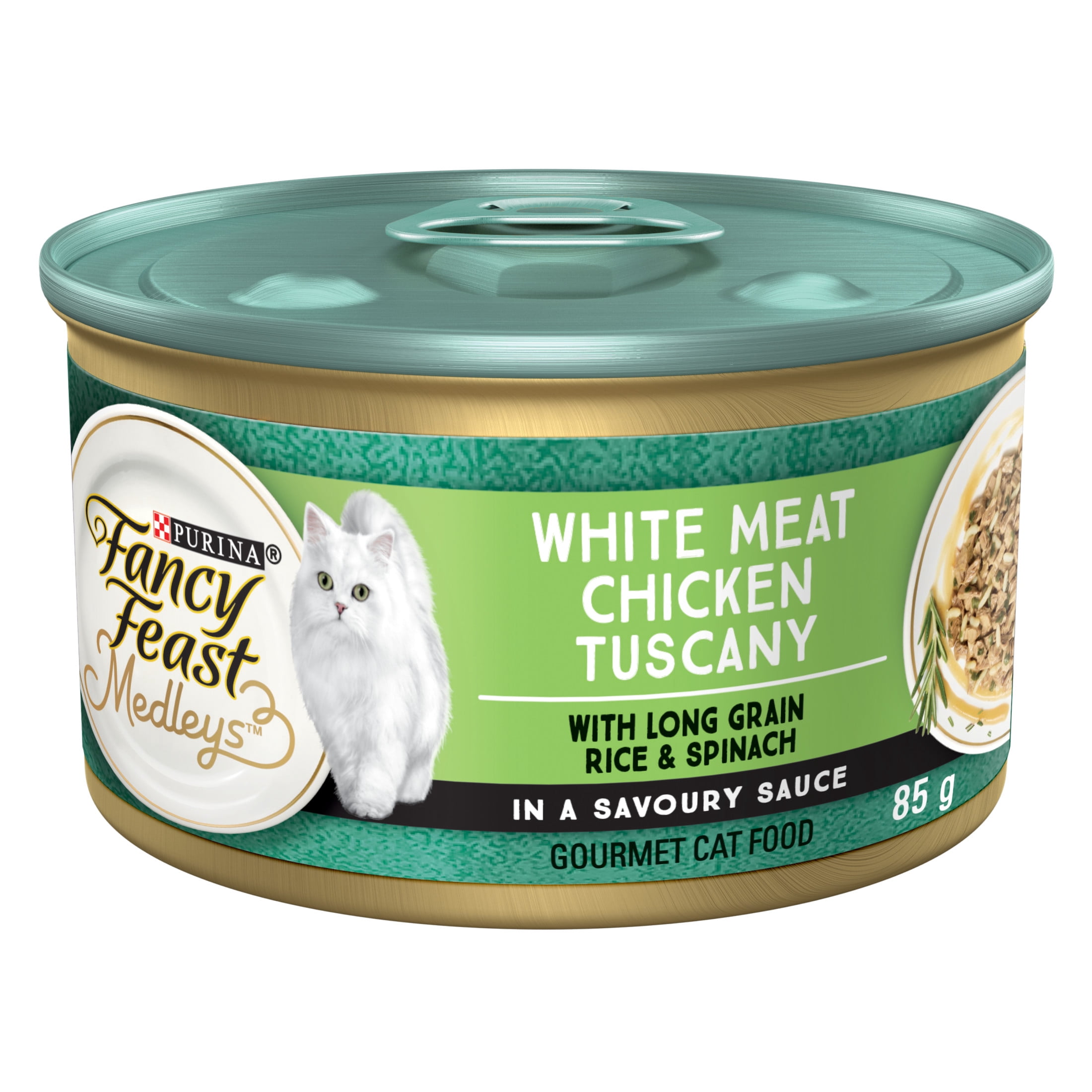 Fancy Feast Medleys White Meat Chicken Tuscany in a Savoury Sauce, Wet Cat Food 85 g