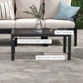thumbnail image 4 of Outsunny Outdoor Coffee Table, Rectangle Side Table with Steel Frame, Black, 4 of 10