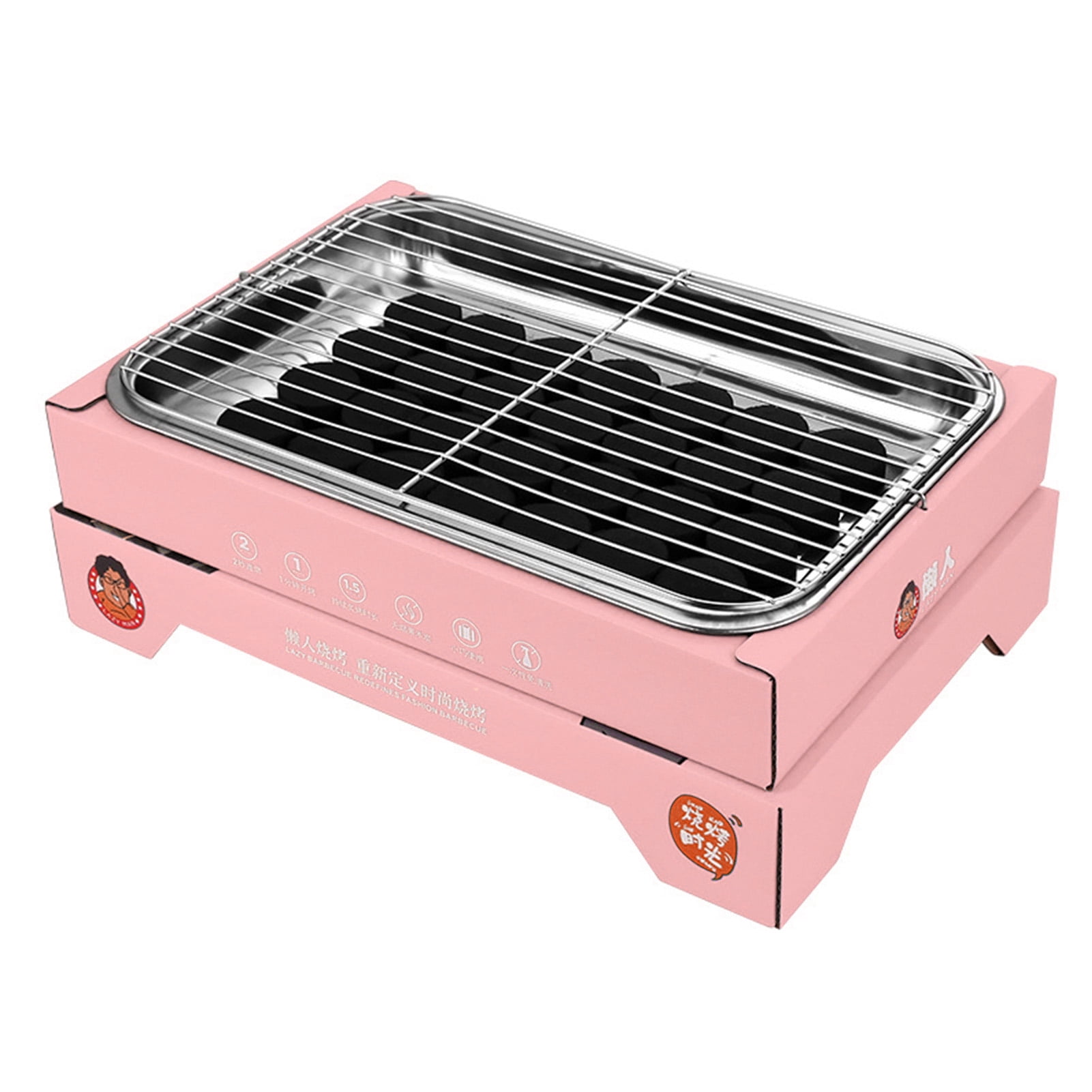 Barbecue Charcoal Grill,Charcoal Grill Single Use BBQ Smoker Grill BBQ Charcoal Grill Elevated Design