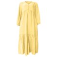 thumbnail image 4 of Wyzesi Robe Décontractée pour Femmes Robe Maxi Vintage Décontractée en Coton et Lin à Manches Longues avec Jupe Évasée Options de Couleur Pyjama de Noël Costume, 4 of 4