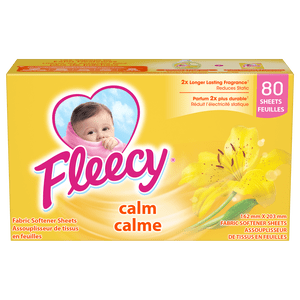 Fleecy Aroma Thérapie des feuilles de séchoir calme, Vanille et Lotus de miel, 80 Feuilles