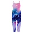 thumbnail image 2 of MIASHUI Rompers for Girls Casual Starry Sky Printed Sleeveless Jumpsuits Baggy Overalls,Light Purple,2-3 Years, 2 of 4