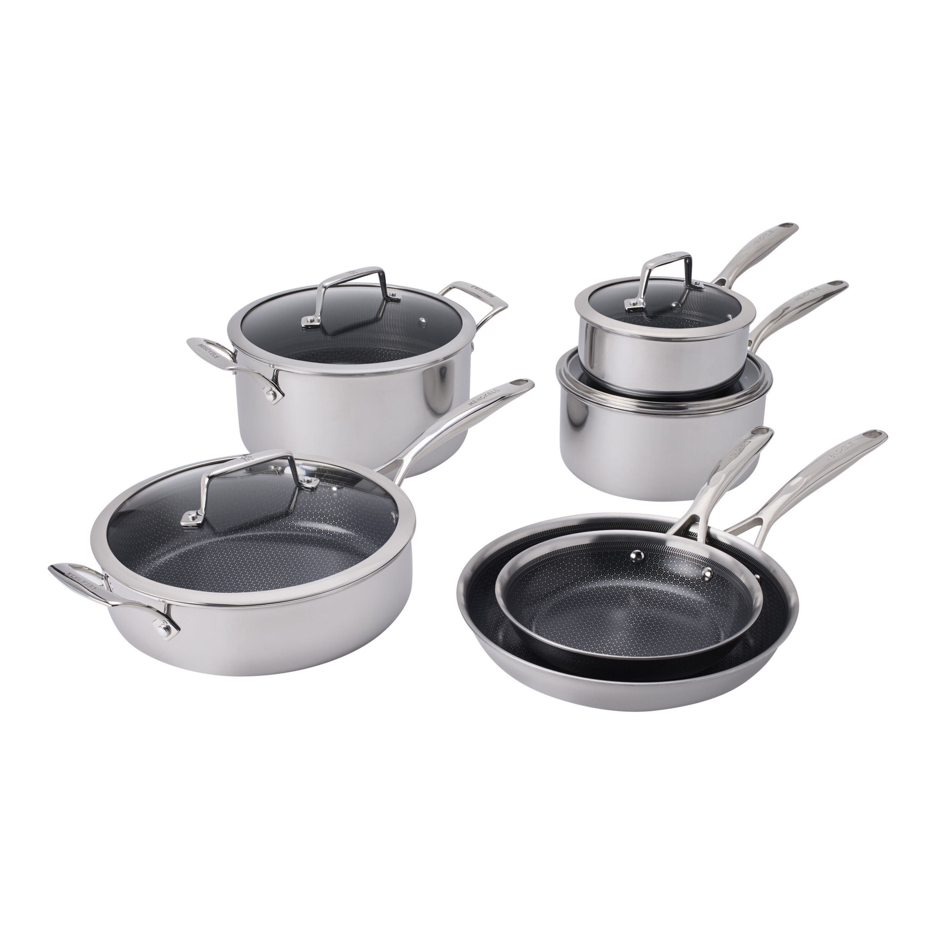 HENCKELS Paradigm Ceramic 10 Piece Stainless Steel Cookware Set