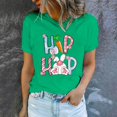 thumbnail image 1 of EGNMCR Chemises de Pâques pour Femmes Chemises pour Femmes Imprimé de Pâques T-shirt Col Rond Mode Confortable Haut Manches Courtes Col Rond T-Shirts pour Femmes, 1 of 7
