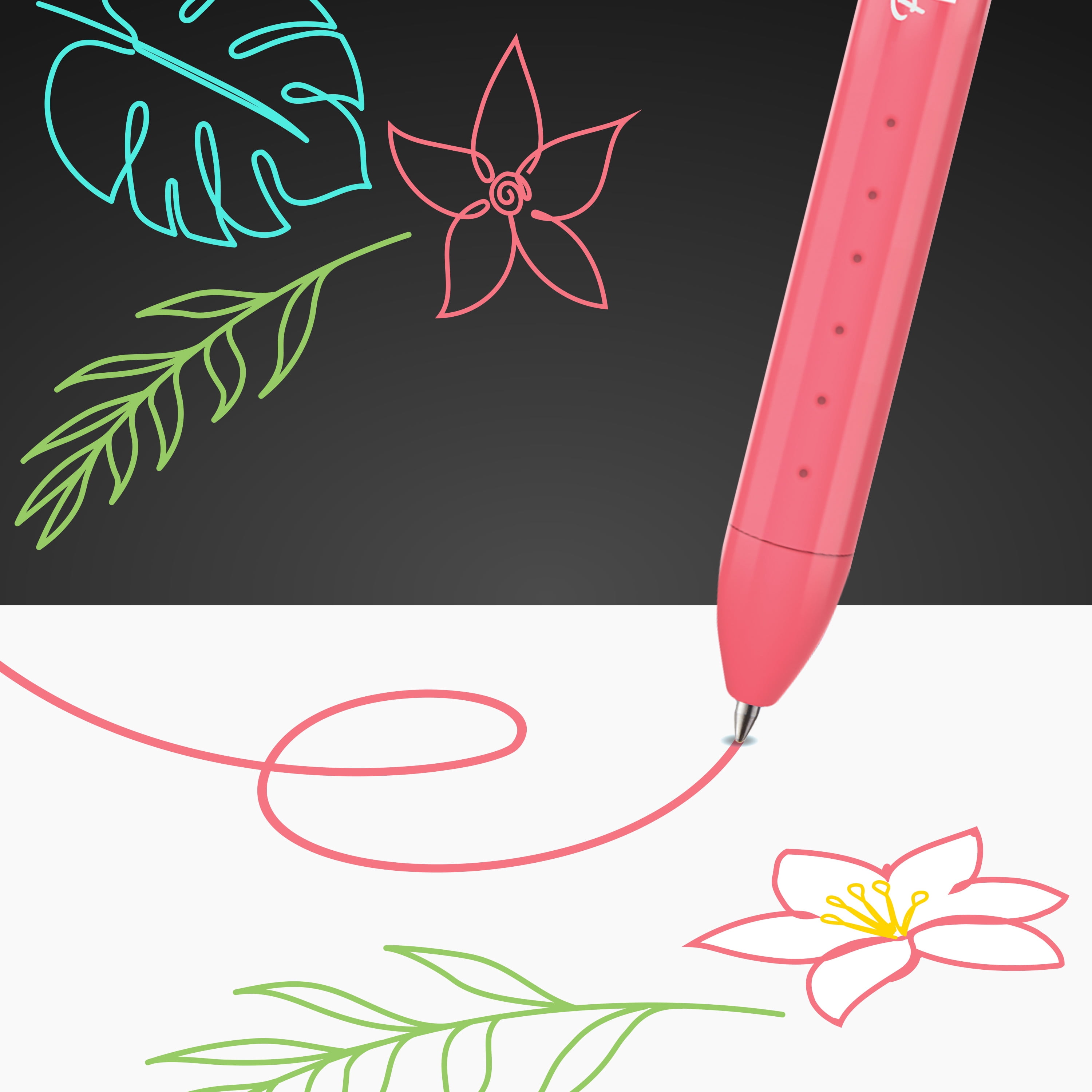 Stylos brillants InkJoy de Paper Mate, stylos gel avec encre semblable à de la peinture, pointe moyenne (0,7 mm), rétractables, couleurs vives assorties, 3 unités
