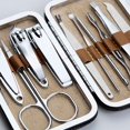 thumbnail image 4 of 10Pcs/set Stainless Steel Manicure Set Nail trimmer kit Clippers Cleaner Grooming Kit Nail Care Nail Trimmer Set, 4 of 5