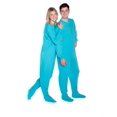 thumbnail image 1 of Big Feet Pajama Grenouillère pour Adulte en Tricot Jersey Turquoise à Pieds avec Rabat pour Fesses, 1 of 4