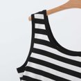 thumbnail image 4 of Lmnyox Débardeurs Rayés pour Femmes Décontractés Confortables Col Rond Sans Manches Camisoles Grande Taille Chandails Basiques M-5TG, 4 of 9