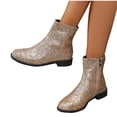 thumbnail image 5 of Amzcrzy Bottines pour Femmes Bottines Mi-Cheville pour Femmes Talon Épais Bout Rond Bottines pour Femmes Bottines pour Femmes Bottes pour Femmes Bottes pour Femmes Mode pour Femmes, 5 of 5