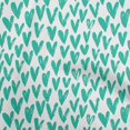 thumbnail image 1 of oneOone Velvet Turquoise Green Fabric Valentine Heart Sewing Craft Projects Fabric Prints By Yard 58 Inch Wide, 1 of 5